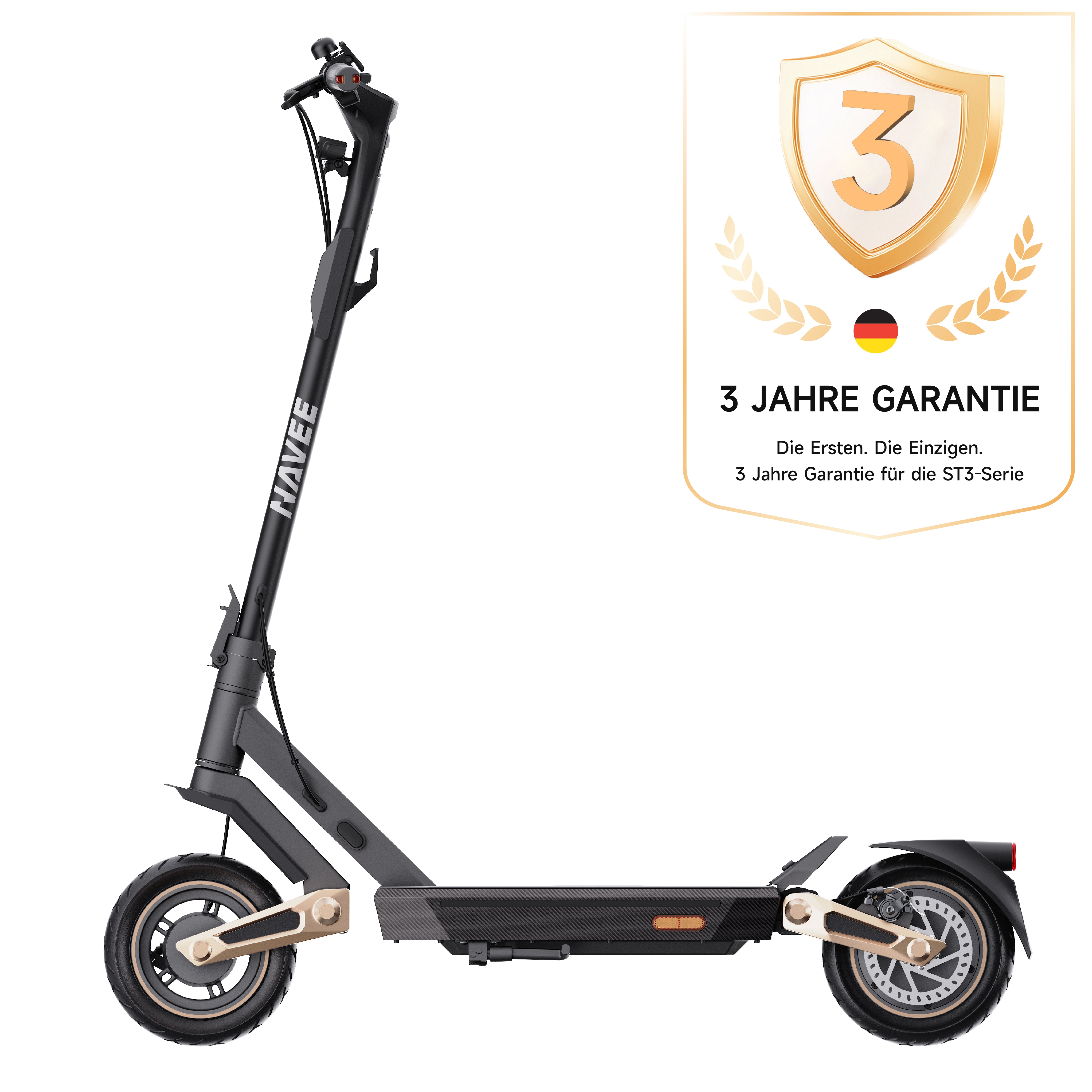 NAVEE ST3 PRO E-Scooter ABE Zertifiziert - 450W 75KM Vierfachaufhängung-Federungssystem