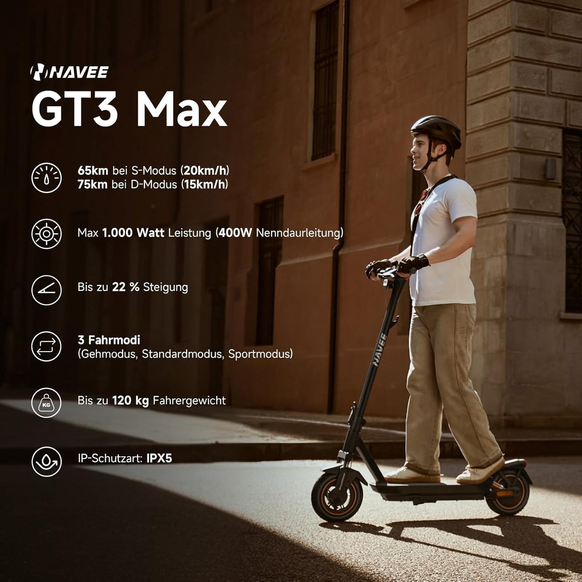 Navee GT3 Max E Scooter Kaufen 75 Km Reichweite IP66 Schutz CE navee-gt3-max-e-scooter-kaufen-75-km-reichweite-ip66-schutz-ce