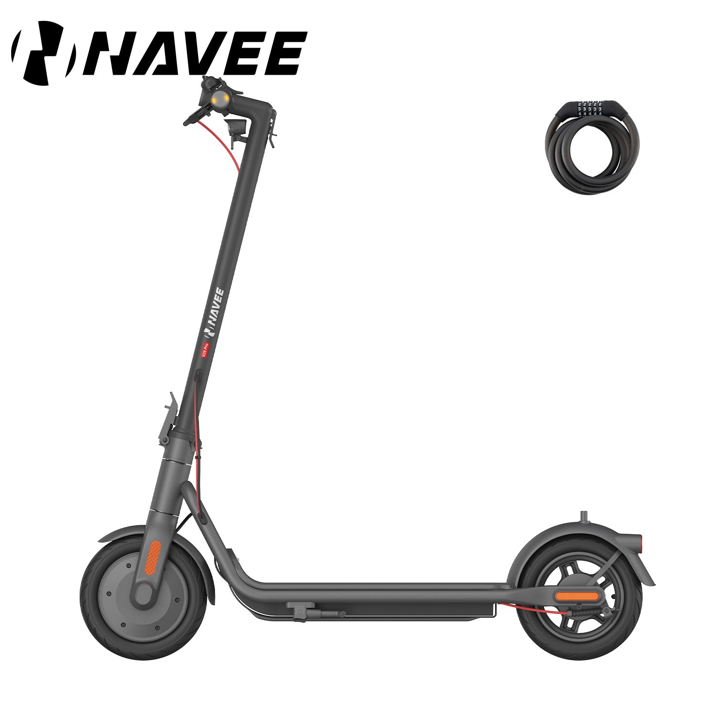 NAVEE V25i Pro E-Scooter mit Straßenzulassung – Doppelfalt-Design, IPX5 wasserdicht, 10" Luftreifen, App-Steuerung - NAVEE DE