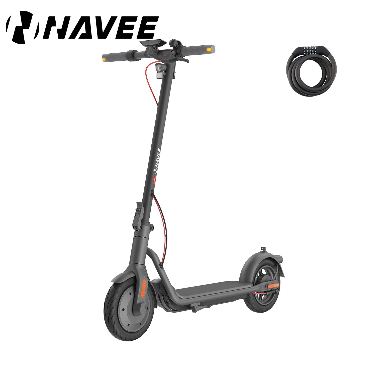 NAVEE V25i Pro E-Scooter mit Straßenzulassung – Doppelfalt-Design, IPX5 wasserdicht, 10" Luftreifen, App-Steuerung - NAVEE DE